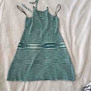 Forever 21 Teal Striped Mini Dress